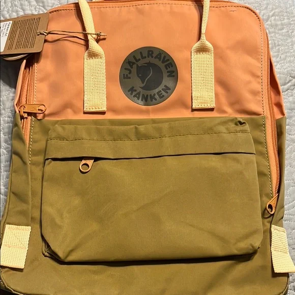 Fjallraven Kanken Earth Inspired Beige and Green Backpack NWT!! - Picture 7 of 8